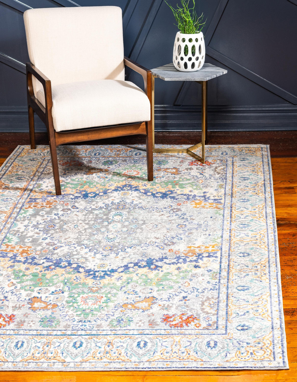 Turner - Grey & Blue Rug