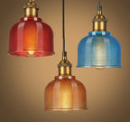 Sosie - Retro European Stained Glass Pendant Light