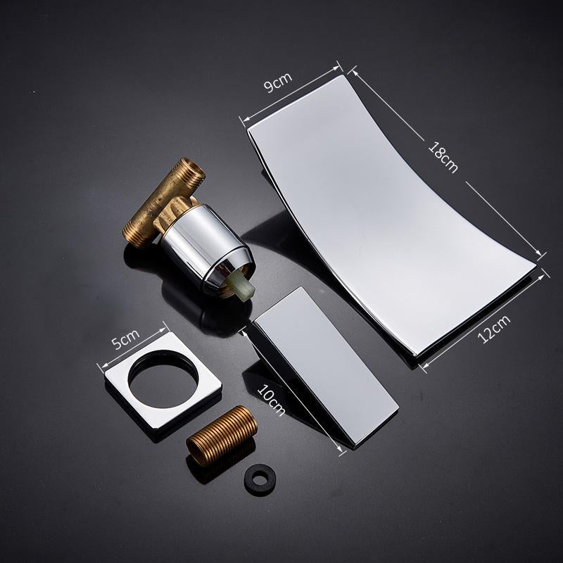 Leon - Chrome Wall-Mounted Waterfall Single-Handle Faucet